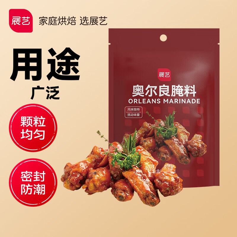 展艺 奥尔良腌料 烤翅炸鸡烤肉烧烤料 调味品 140g