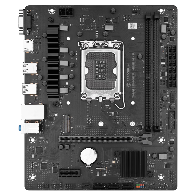 ���u��MAXSUN��MS-��ս�� H610M-R ������Ϸ����֧��DDR4 CPU 12100/13100/12400F��Intel H610/LGA 1700��