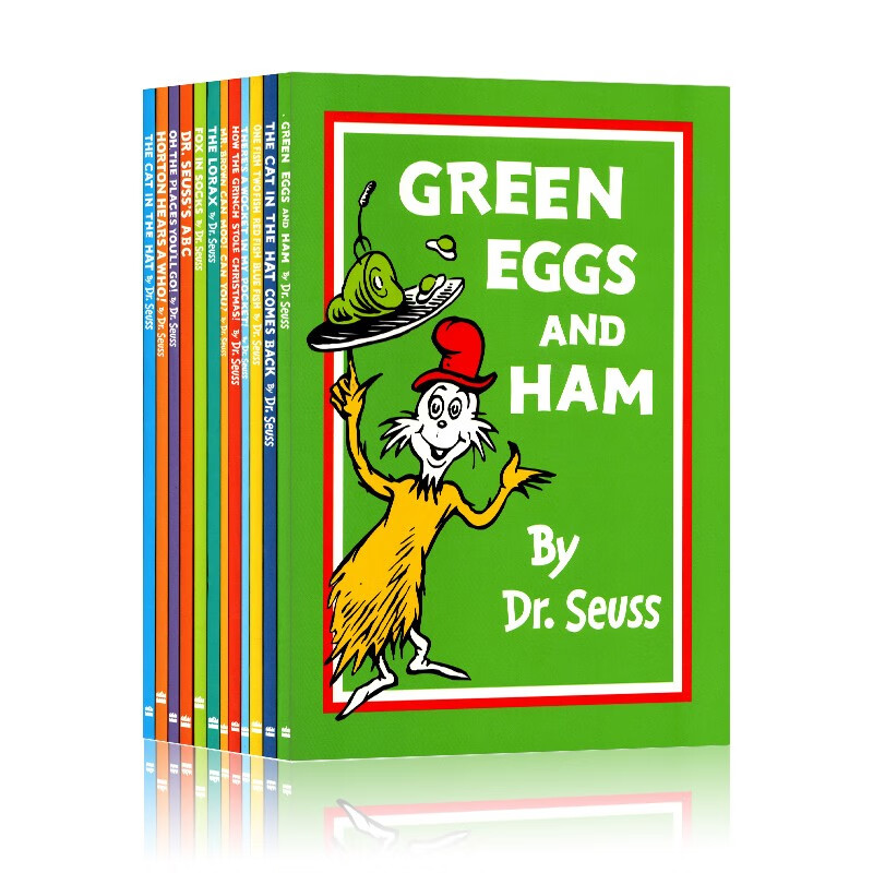 预售 dr. seuss 苏斯博士 英文原版绘本 12册 廖彩杏书单 green eggs and ham