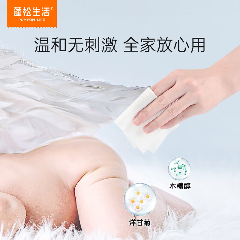 蓬松生活小包湿巾清洁 婴儿小包旅行外出学生便携装 迷你湿巾10包/提*2提