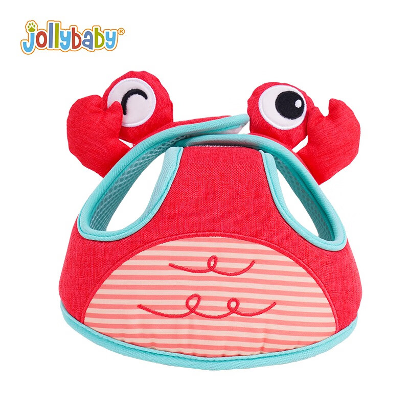 jollybaby婴儿(5-24个月)防摔帽 护头防撞头盔 儿童头部保护垫学步防撞神器 螃蟹护头帽