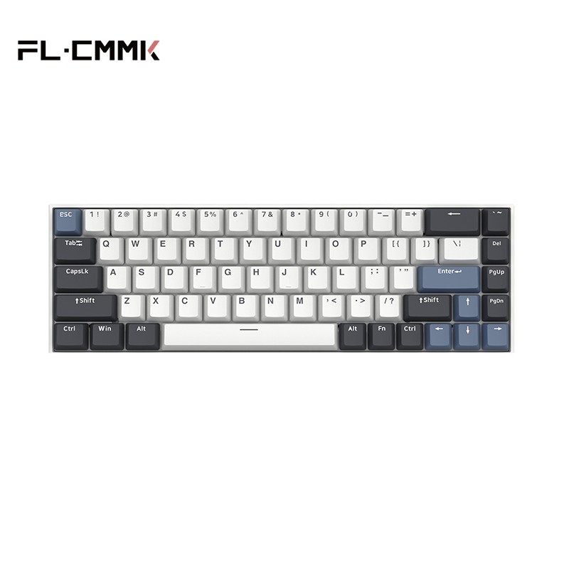 腹灵（FL·ESPORTS） 腹灵F12 68键无线蓝牙键盘机械键盘人体工学舒适办公热拔插家用通用 三模-RGB-初晓白-白轴