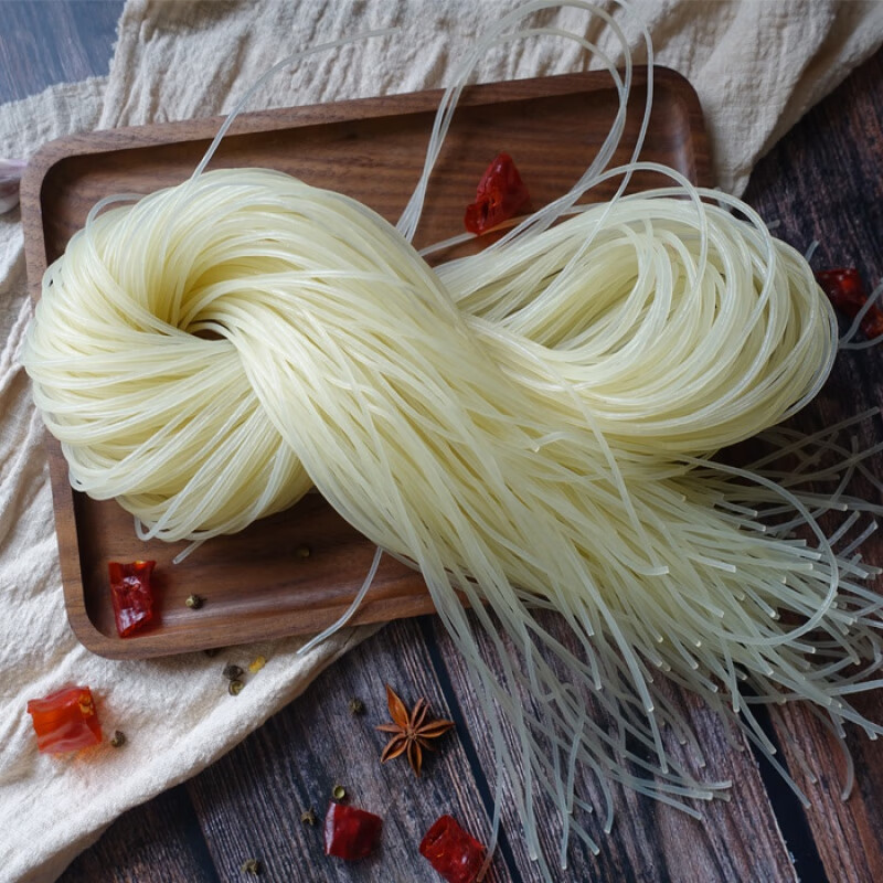 豹贵州特产美食米粉手工凉粉牛肉粉羊肉粉炒粉过桥米线500g*2粗米粉