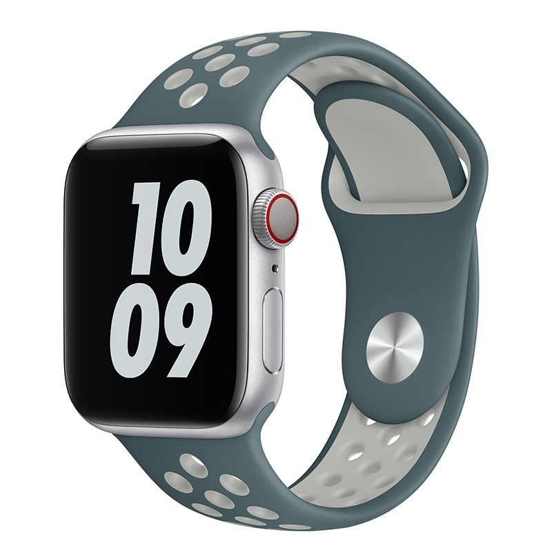 苹果手表表带applewatch8/ultra/7/se/6/5/nike款双色硅胶运动iwatch