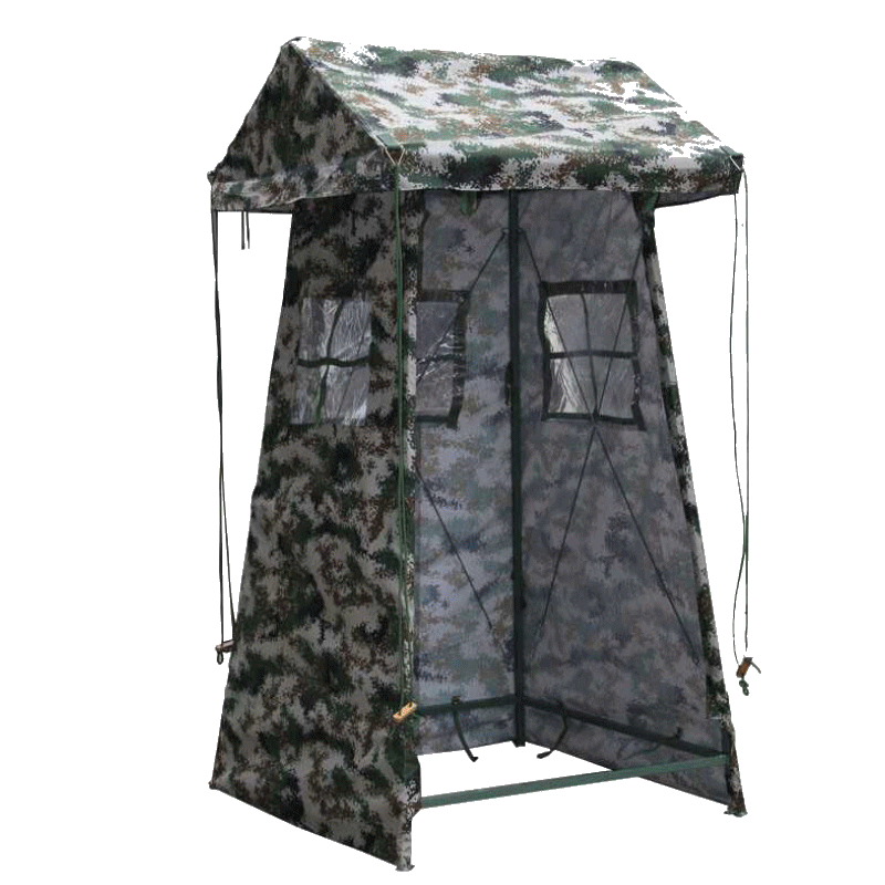 鲸伦岗亭哨所帐篷 林地迷彩岗亭岗哨单帐篷 野战岗楼帐篷抗风防雨单人迷彩