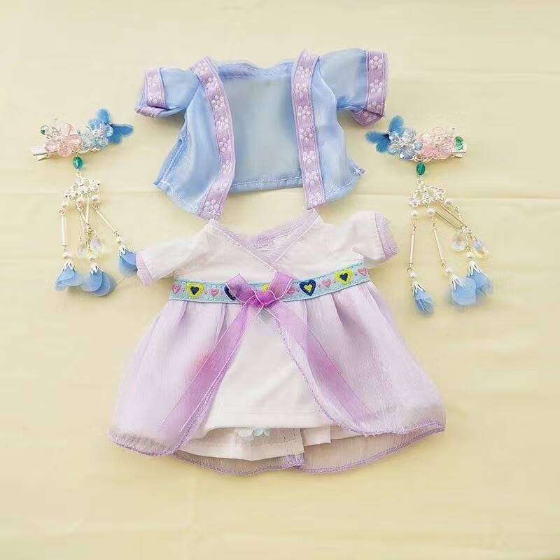 梦不落 古风棉花娃娃娃衣女娃20厘米的衣服可爱便宜公仔古装娃衣汉服