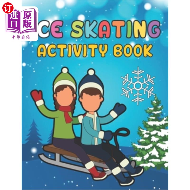 海外直订ice skating activity book: a beautiful activity book has