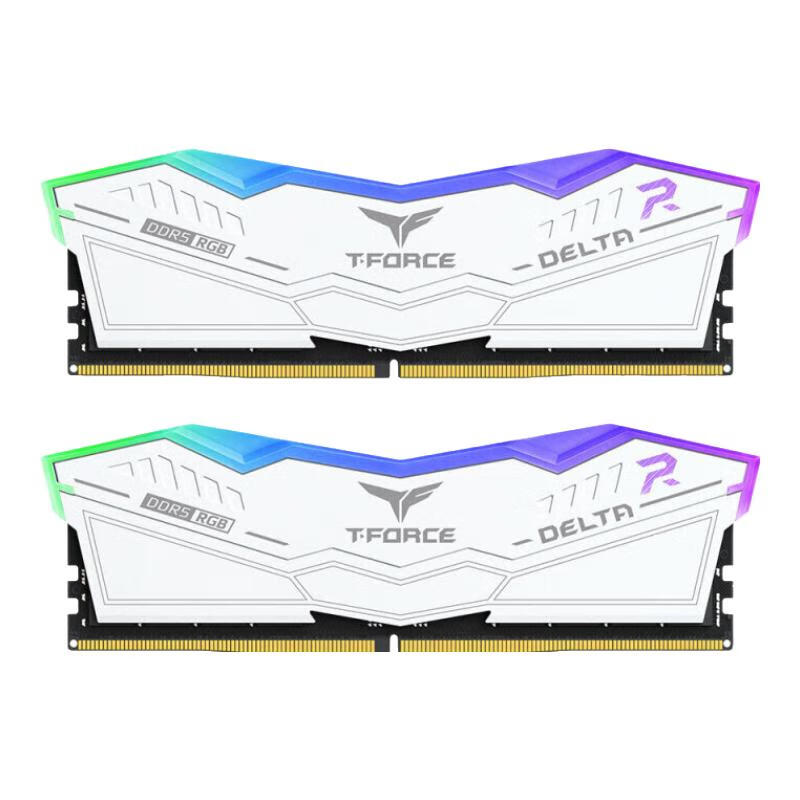 十铨科技十铨DELTA炫光DDR5内存马甲灯条6000 32G(16*2) 白/黑 特挑M C30 6000MHz C30 白 32GB 1条套条