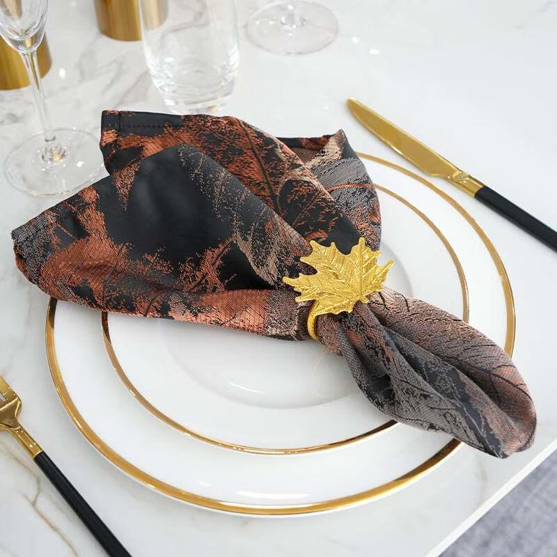 山头林村餐厅围脖布 餐巾布围脖子酒店口布花折花饭店西餐厅餐桌结婚