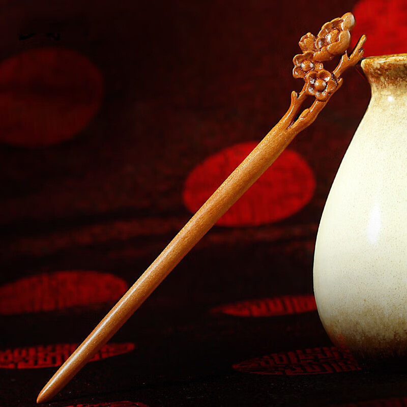 古风簪子桃木簪子古簪古典盘发复古宫廷簪子古装头饰木头发簪寓意礼物