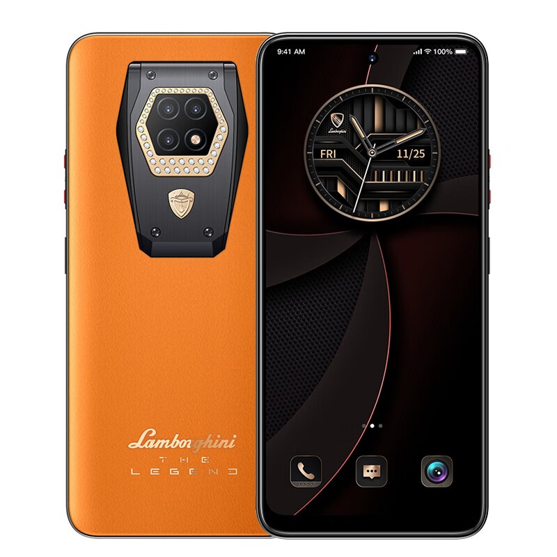 克里特(kreta)兰博基尼传奇5G手机钻石版全网通高端商务手机免费私人订制12GB+256GB 火焰橙