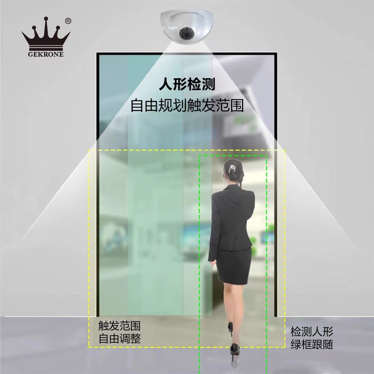 惠利得人体感应探头门禁自动影像识别摄像头传感器人形检测探头