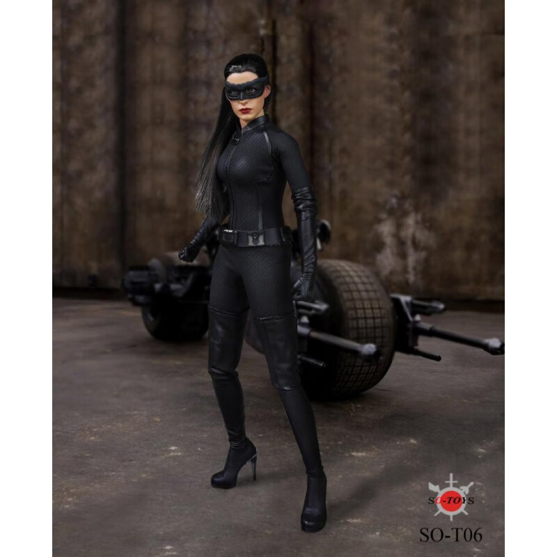 万致安妮海瑟薇猫女 sotoys 1/6 蝙蝠侠 猫女so-t06 猫女头雕衣服套装