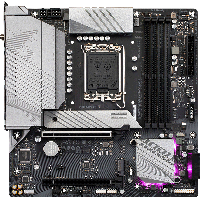 GIGABYTE 技嘉 小雕AX B760M AORUS ELITE AX D4 M-ATX主板（Intel B760/LGA1700）
