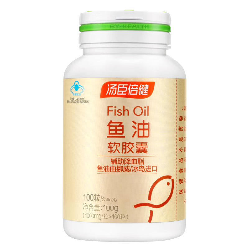 汤臣倍健鱼油软胶囊 深海鱼油 鱼肝油 成人中老年人辅助保健品 1瓶