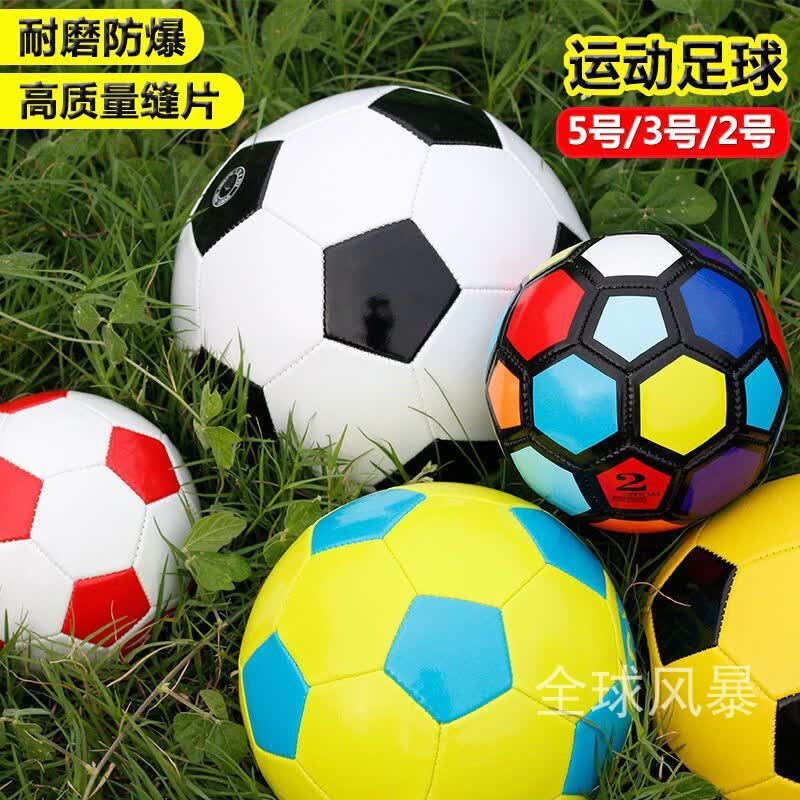 2022新款 3号 4号5号成人训练足球 签字球比赛 耐踢 2号黑白球1针1网直径15CM