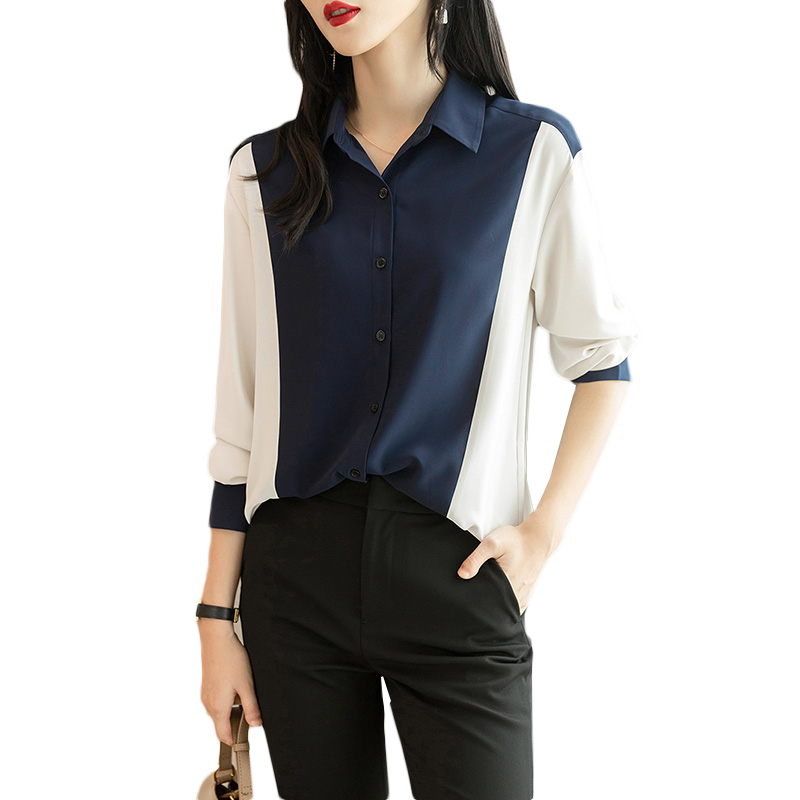 穿出优美曲线,莎妮朵罗遮肚子显瘦衬衫女秋装新款值得收藏