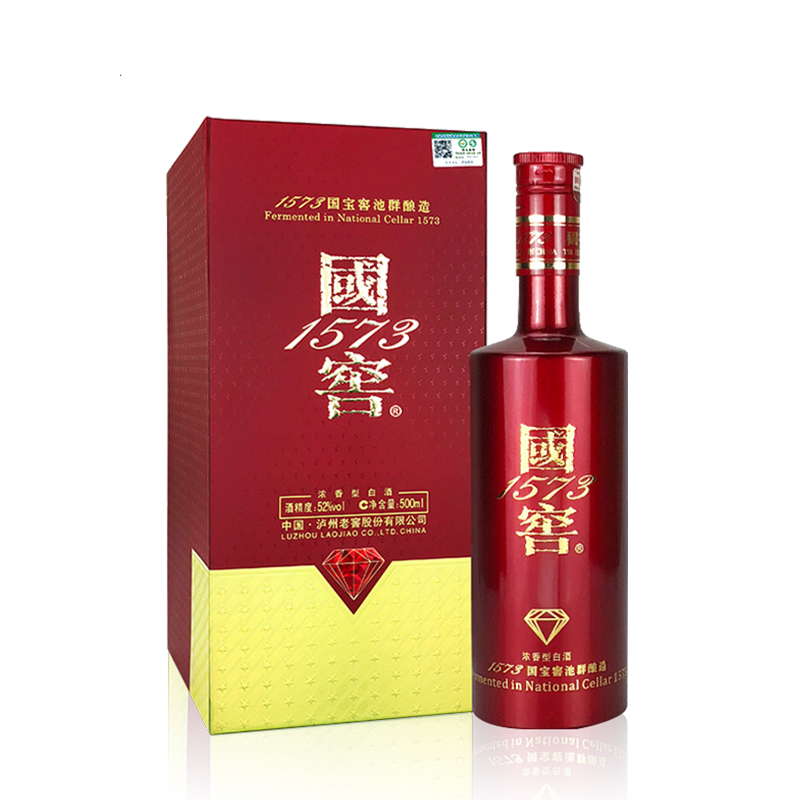 泸州老窖国窖1573国宝红浓香型白酒52度500ml*1瓶999元