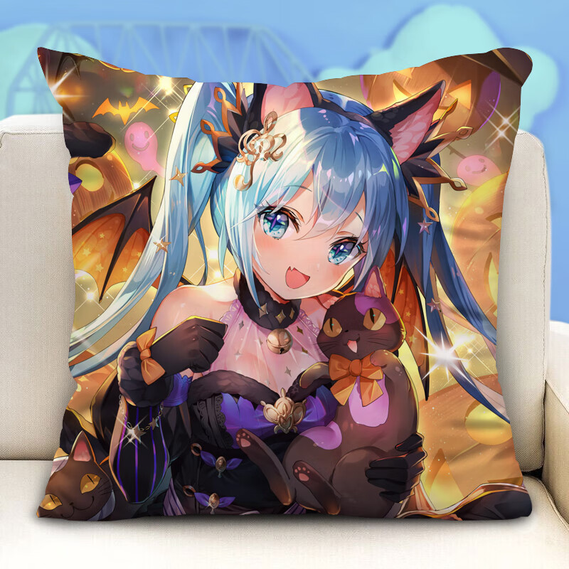初音未来方形抱枕 miku公主v家二次元来图定制动漫抱枕宅男靠枕头 19