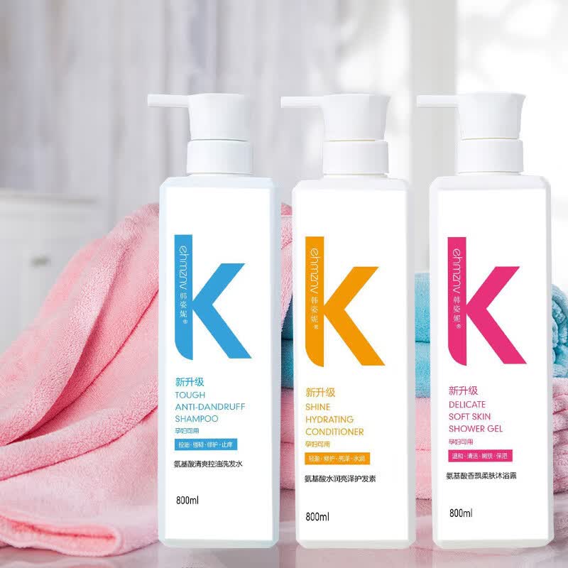 韩姿妮(ehmznv) 抖音网红去屑洗发露护发素沐浴露 800ml氨基酸洗发水