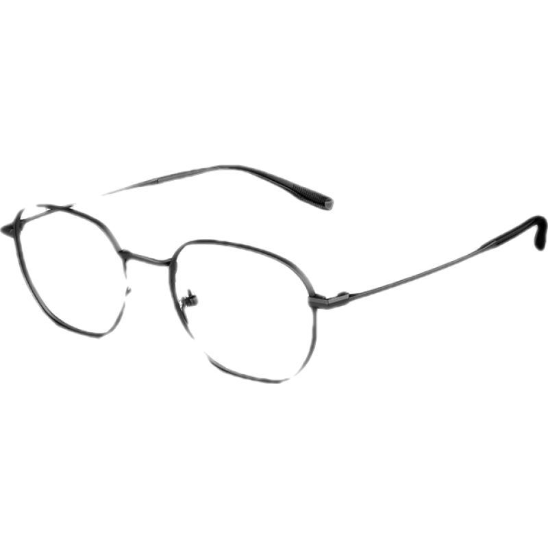 陌森眼鏡圓框近視鏡光學(xué)鏡β鈦腿可配度數防藍光鏡片男MJ7238 B15銀色|畫(huà)面亮黑 單鏡框