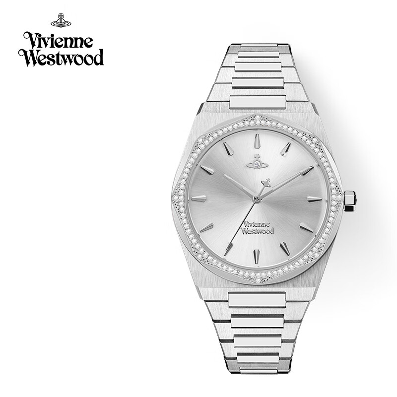 薇薇安·威斯特伍德（Vivienne Westwood）西太后手表白月光女表八边满钻饰女生日女送女友七夕情人节礼物 【白