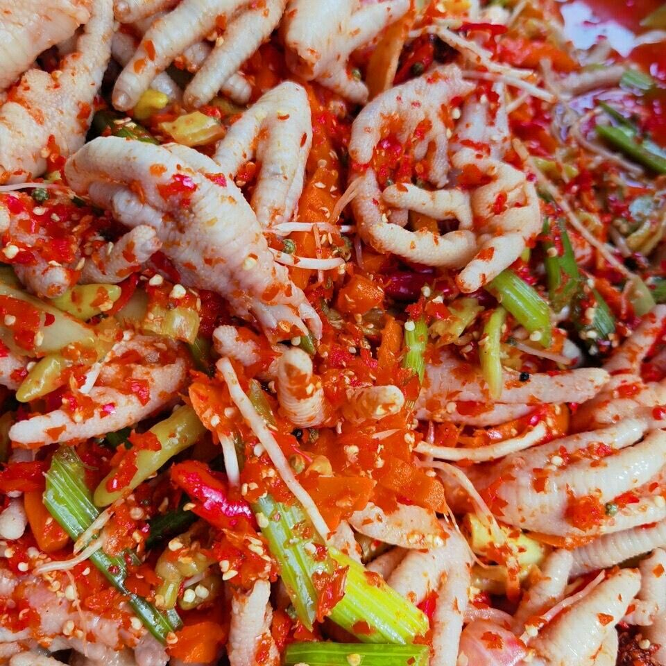 茗仟云南普洱特产酸辣柠檬鸡爪泰式鸡脚特色小吃鸡爪特辣 500克