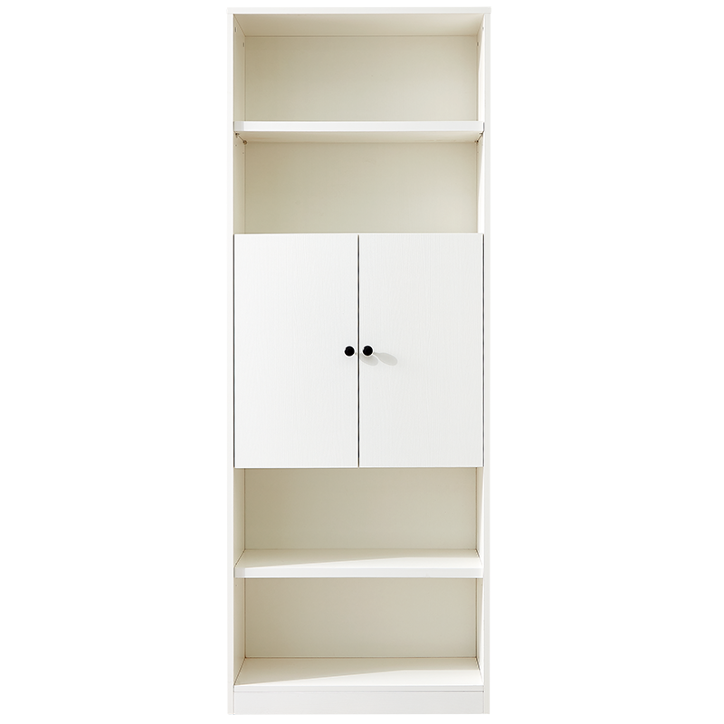 (清)全友家居现代北欧书房书桌办公学习电脑桌大小户型二门\/三门储物半开放式书柜书椅组合125809 二门书柜