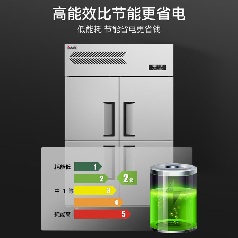 志高（CHIGO）四门冰箱商用大容量 厨房冰柜立式不锈钢双温冷冻冷六门冰箱定制藏餐饮酒店后厨冷柜商用 920L全铜管豪华款丨上冷藏下冷冻