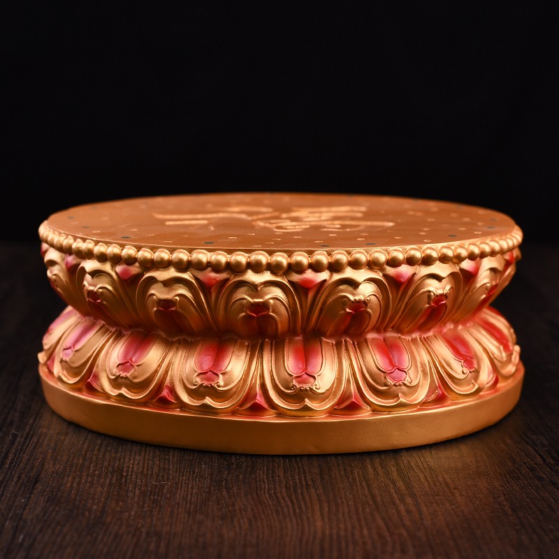 梵泽福 佛像底座 观音坐莲台 莲花加高底座 6寸直径14cm