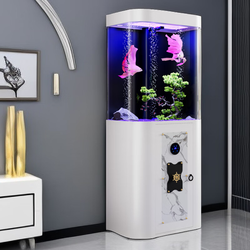 家用金鱼缸免换水智能生态鱼缸 150升白色(手机/语音/触控) 上门安装