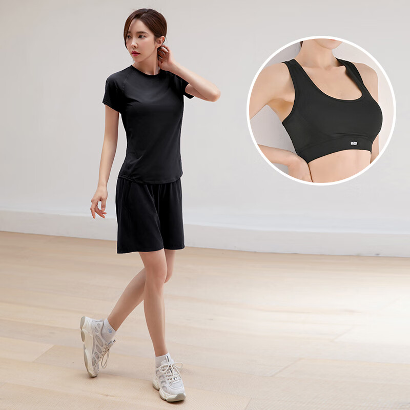 朵梵蓮跑步女运动套装夏季健身衣短裤专业瑜伽服晨跑服速干衣休闲健身