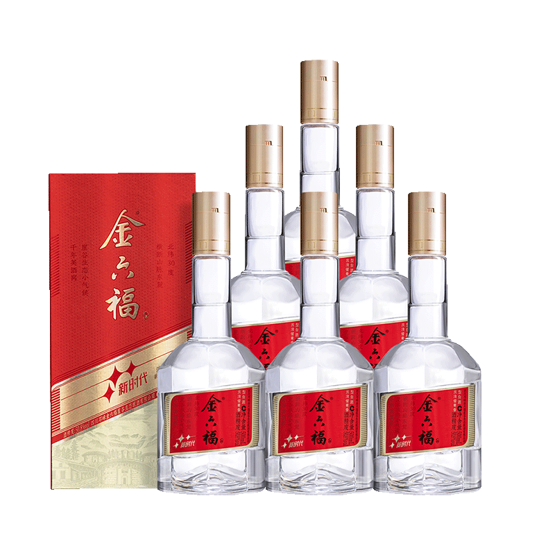 金六福新时代三星 50.8度浓清酱兼香型白酒 送礼宴请酒【年货送礼】 50.8%vol 500mL 6瓶 整箱装 50.8度