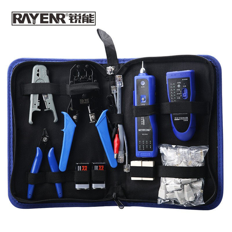 銳能 RAYENR 網(wǎng)線鉗 網(wǎng)線鉗套裝 壓線鉗剝線器 三用網(wǎng)絡(luò)鉗工具套裝鉗