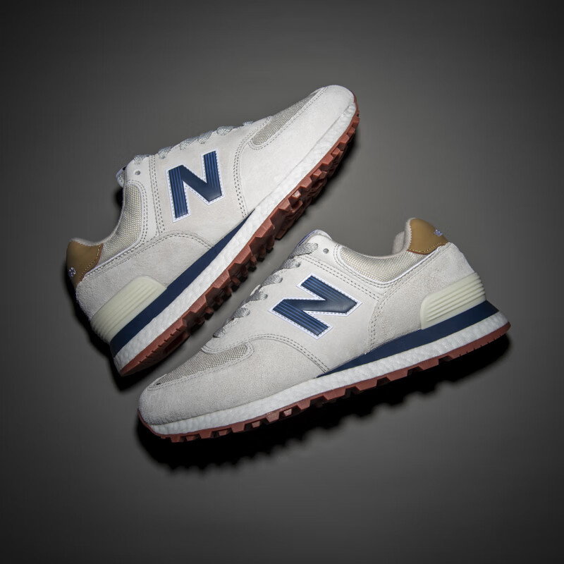 纽巴伦联名春款鞋透气国产574软底运动跑步鞋纽百伦女鞋潮 574-26浅灰