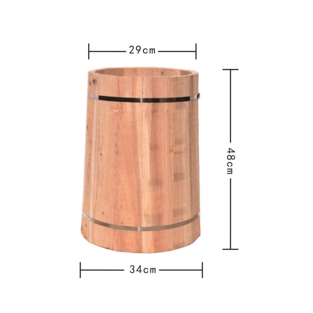 刘不丁中蜂蜜蜂土养蜂箱 圆木桶 杉木实木蜂桶 诱蜂桶 整装上口29下口