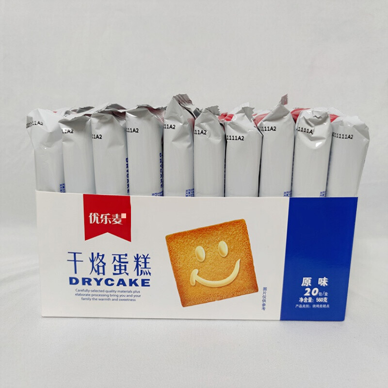 优乐麦 干烙蛋糕原味恋奶味海苔干蛋糕煎饼优乐麦 原味 --【1盒20包 560g】