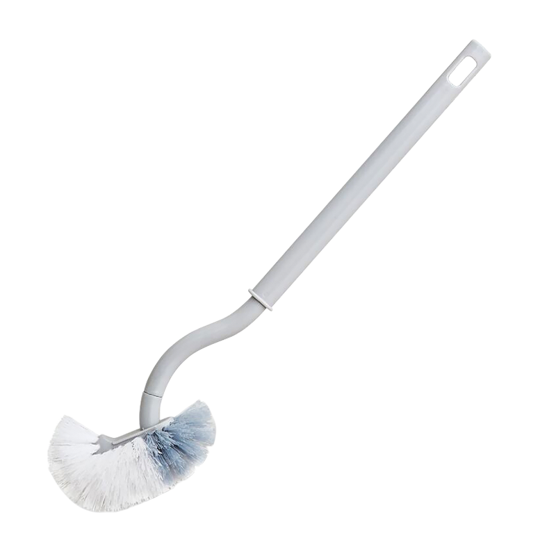 foojo富居馬桶刷2只裝灰色無(wú)死角長(cháng)柄清潔刷S型廁所刷子壁掛式