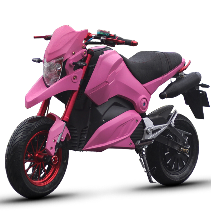 跑车电动摩托车电瓶车m5电摩电动趴赛电摩街车m3猴子大公仔 粉色妖姬