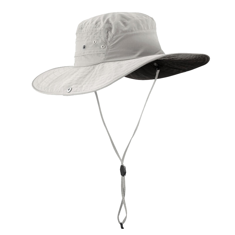 DECATHLON 迪卡侬 渔夫帽男夏季帽子户外遮阳帽防晒帽经典灰UPF40+L60cm2022178