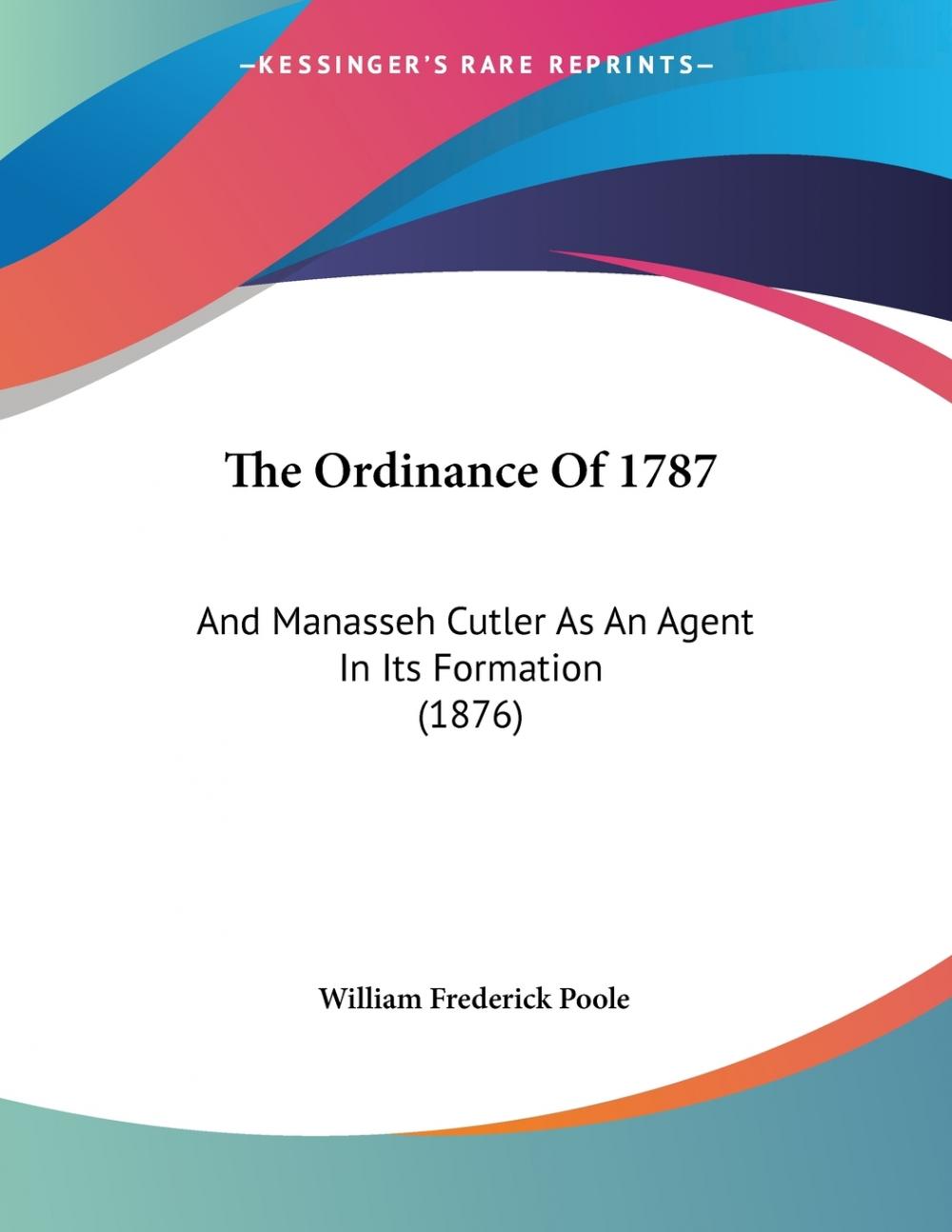 预售 按需印刷 the ordinance of 1787