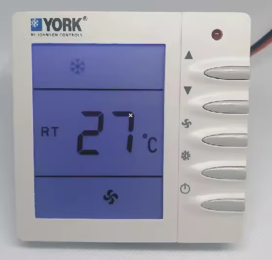 约克中央水空调液晶温控器风机盘管三速开关面板APC-TMS2000DB/DA TMS2000DA风机不停机