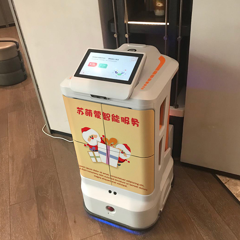 方糖酒店服务机器人s2自主导航避障自动回充宾馆客房连锁酒店集团无