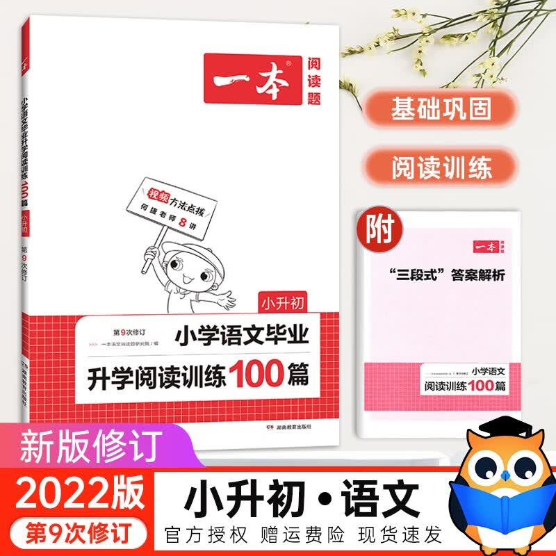 一本阅读题小升初小学语文毕业升学阅读训练100篇 第9次修灯 小升初总复习