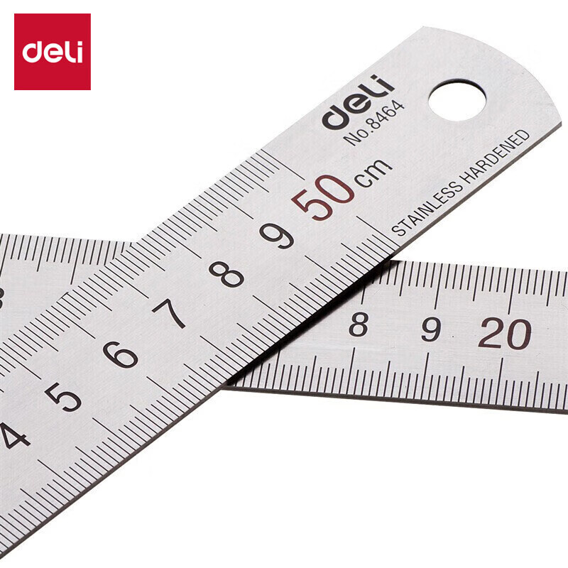 测量绘图刻度尺子 带公式换算表 办公用品  8463 50cm不锈钢直尺