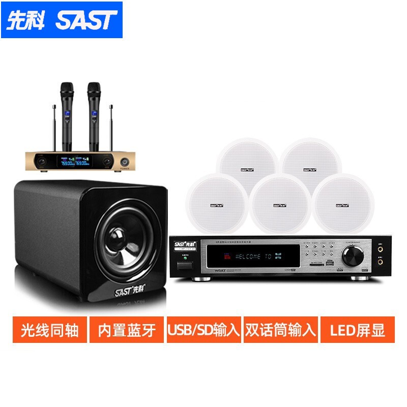 先科 5.1家庭影院音响套装吸顶音响喇叭定阻同轴吊顶.