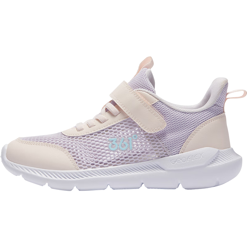 361°儿童运动鞋跑鞋2026夏季男女童3-12岁轻便大网孔跑鞋紫33