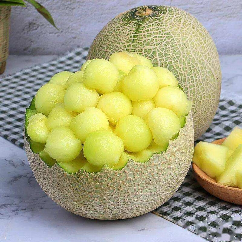 山东特产网纹瓜 当季时令水果玫珑蜜瓜 9斤装 净重8.5-9斤