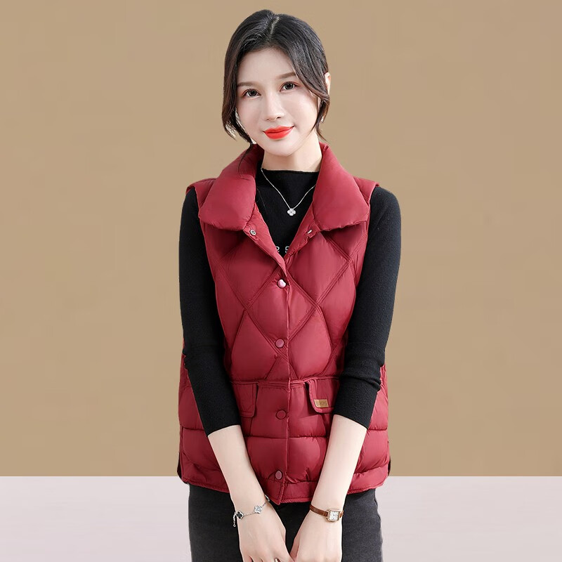 情罗兰中老年春装新款女装马甲女春秋背心坎肩外穿40-50岁妈妈春装