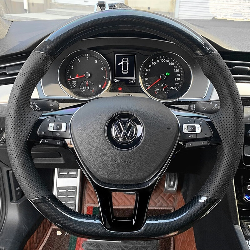 稳营16/17/18/20/21款大众新宝来方向盘套真牛皮宝来传奇把套手缝专用